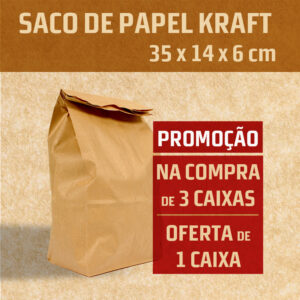 SACO DE PAPEL KRAFT S006 – 35 x 14 x 6 cm